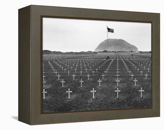 US Marine Cemetery on Iwo Jima-null-Framed Premier Image Canvas