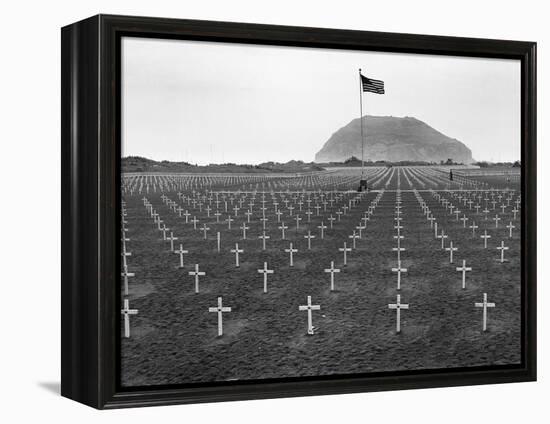 US Marine Cemetery on Iwo Jima-null-Framed Premier Image Canvas