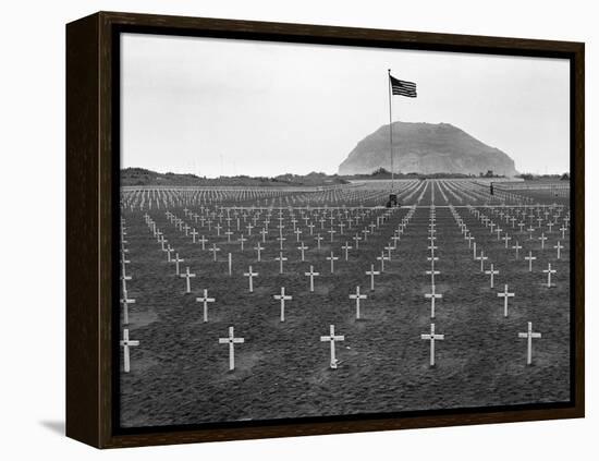 US Marine Cemetery on Iwo Jima-null-Framed Premier Image Canvas