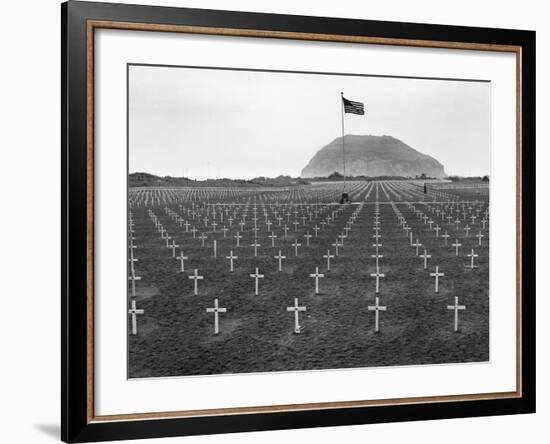 US Marine Cemetery on Iwo Jima-null-Framed Photographic Print