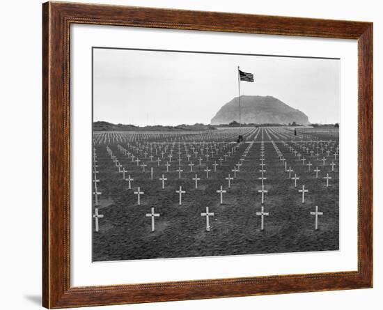 US Marine Cemetery on Iwo Jima-null-Framed Photographic Print