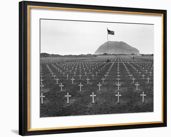 US Marine Cemetery on Iwo Jima-null-Framed Photographic Print