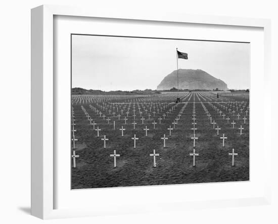 US Marine Cemetery on Iwo Jima-null-Framed Photographic Print