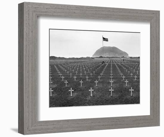 US Marine Cemetery on Iwo Jima-null-Framed Photographic Print