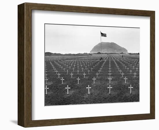 US Marine Cemetery on Iwo Jima-null-Framed Photographic Print