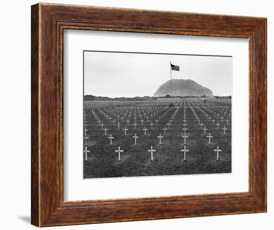 US Marine Cemetery on Iwo Jima-null-Framed Photographic Print