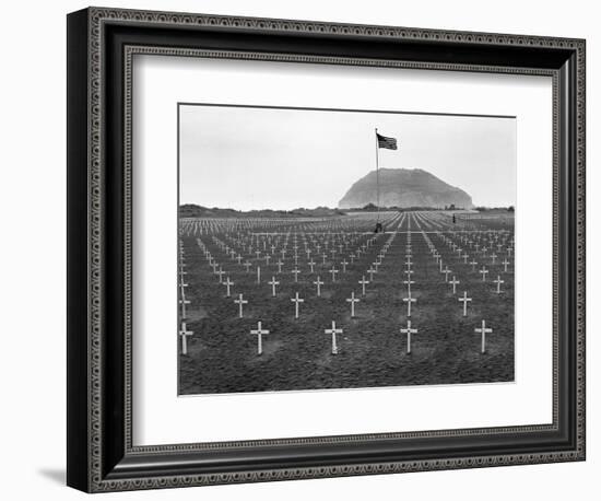 US Marine Cemetery on Iwo Jima-null-Framed Photographic Print