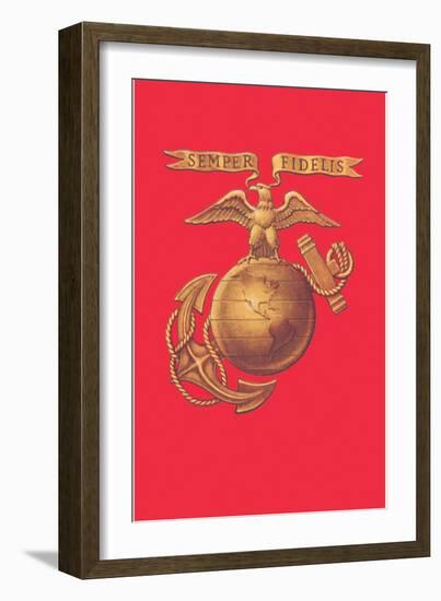 US Marine Corps Logo-null-Framed Art Print