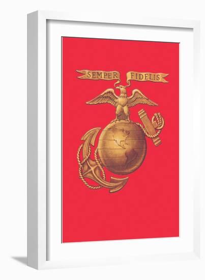 US Marine Corps Logo-null-Framed Art Print