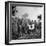 US Marines Holding Japanese Flag Captured During First Days of the Saipan Offensive-Peter Stackpole-Framed Photographic Print