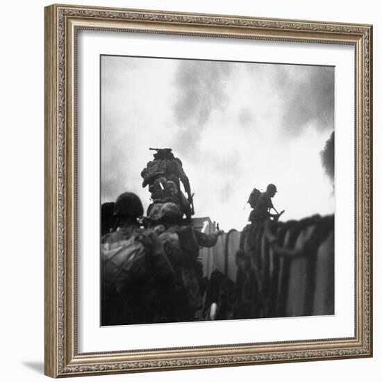 US Marines Making a Landing at Inchon-Hank Walker-Framed Photographic Print