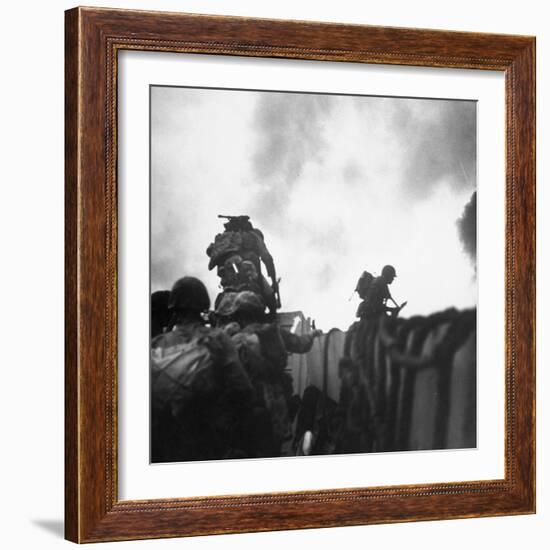 US Marines Making a Landing at Inchon-Hank Walker-Framed Photographic Print