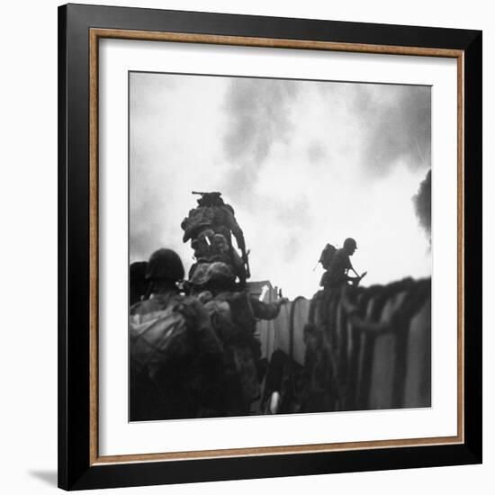 US Marines Making a Landing at Inchon-Hank Walker-Framed Photographic Print