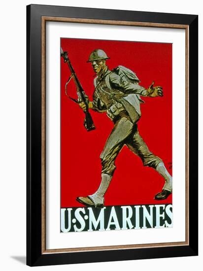 Us Marines World War One Recruitment Poster-null-Framed Giclee Print