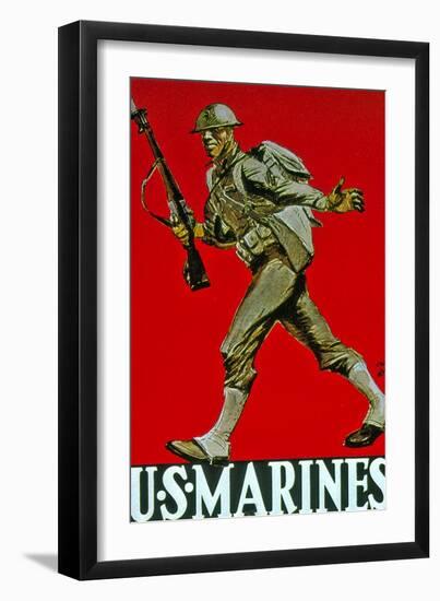 Us Marines World War One Recruitment Poster-null-Framed Giclee Print