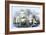 US Navy Squadron Commanded by Matthew Perry Sailing for Japan, 1852, including USS Susquehannah-null-Framed Giclee Print