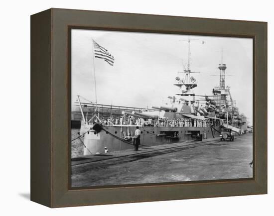 Us Navy Warships, Navy Yard, Balboa, Panama, 1931-null-Framed Premier Image Canvas