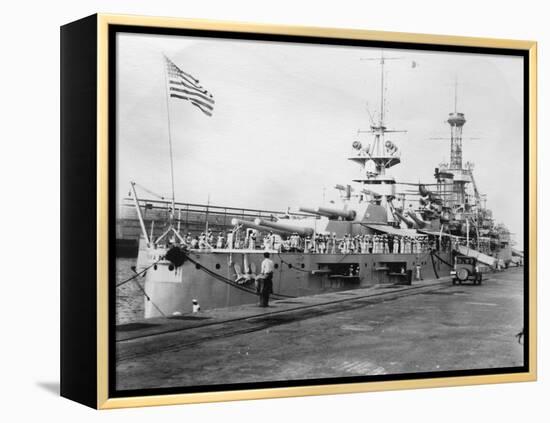 Us Navy Warships, Navy Yard, Balboa, Panama, 1931-null-Framed Premier Image Canvas