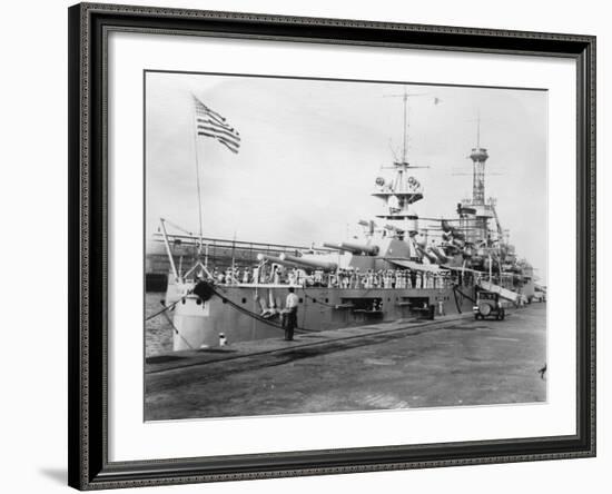 Us Navy Warships, Navy Yard, Balboa, Panama, 1931-null-Framed Photographic Print