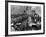 US Officers Line Deck of USS Missouri as Japanese Delegation Prepares to Sign Surrender Documents-Carl Mydans-Framed Premium Photographic Print