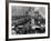 US Officers Line Deck of USS Missouri as Japanese Delegation Prepares to Sign Surrender Documents-Carl Mydans-Framed Premium Photographic Print