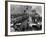 US Officers Line Deck of USS Missouri as Japanese Delegation Prepares to Sign Surrender Documents-Carl Mydans-Framed Premium Photographic Print