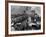 US Officers Line Deck of USS Missouri as Japanese Delegation Prepares to Sign Surrender Documents-Carl Mydans-Framed Premium Photographic Print