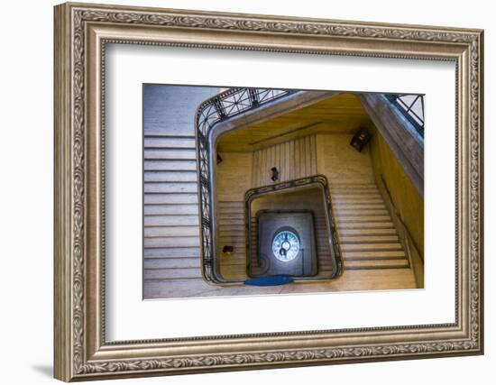 Us, Pennsylvania, Franklin Institute, Staircase and Foucaults Pendulum-Walter Bibikow-Framed Photographic Print