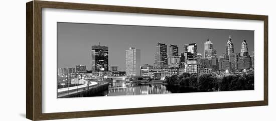 US, Pennsylvania, Philadelphia Skyline, Night-null-Framed Photographic Print