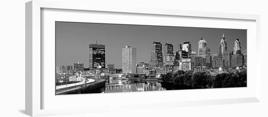 US, Pennsylvania, Philadelphia Skyline, Night-null-Framed Photographic Print