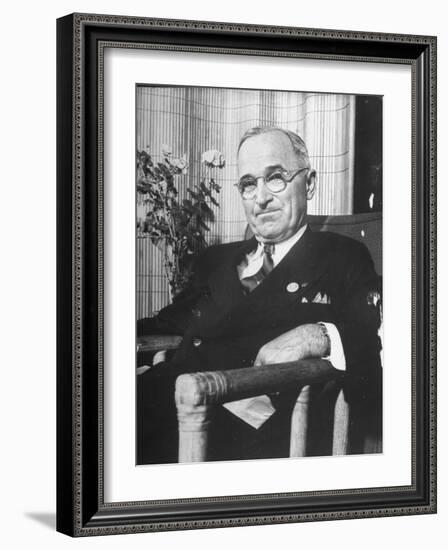 US Pres. Harry S. Truman at the Time of the United Nations Conference-null-Framed Photographic Print