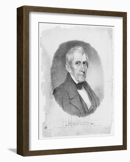 US president William Henry Harrison, 1841-Thomas Campbell-Framed Giclee Print