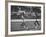 US Rafer Johnson and Nat. China Yang Chuan Kwang During Running Event at Olympics-null-Framed Premium Photographic Print