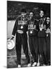 US Relay Team, Wilma Rudolph and Martha Hudson at Olympics-George Silk-Mounted Premium Photographic Print