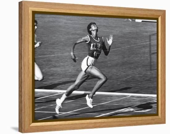 US Runner Wilma Rudolph at Olympics-Mark Kauffman-Framed Premier Image Canvas