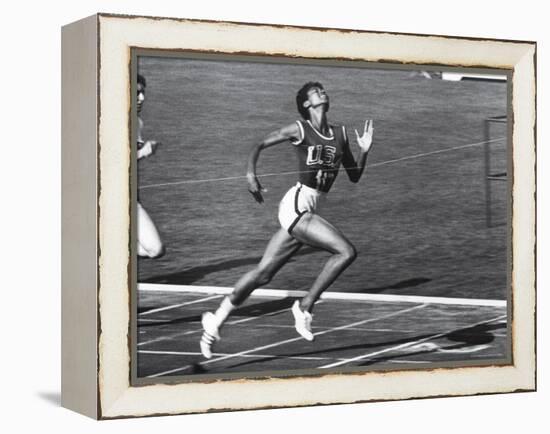 US Runner Wilma Rudolph at Olympics-Mark Kauffman-Framed Premier Image Canvas