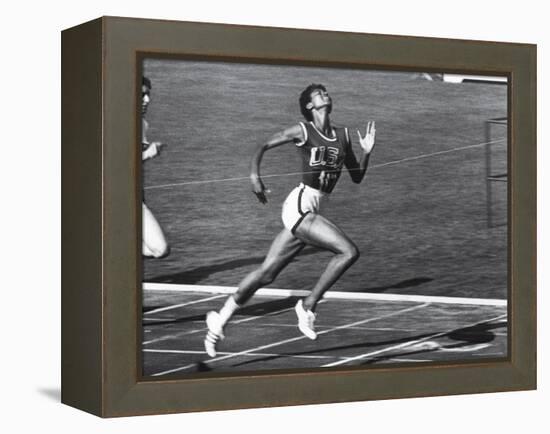 US Runner Wilma Rudolph at Olympics-Mark Kauffman-Framed Premier Image Canvas