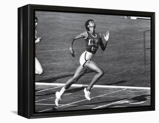 US Runner Wilma Rudolph at Olympics-Mark Kauffman-Framed Premier Image Canvas