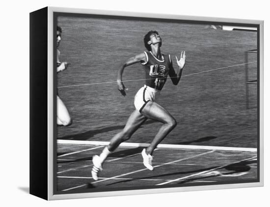 US Runner Wilma Rudolph at Olympics-Mark Kauffman-Framed Premier Image Canvas