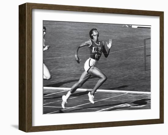 US Runner Wilma Rudolph at Olympics-Mark Kauffman-Framed Premium Photographic Print