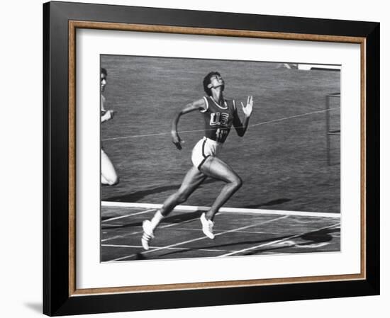 US Runner Wilma Rudolph at Olympics-Mark Kauffman-Framed Premium Photographic Print