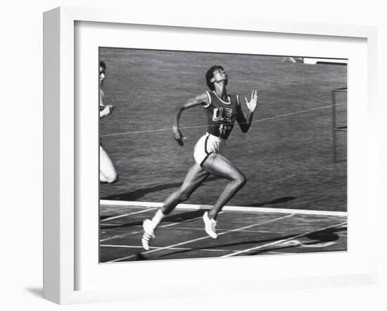 US Runner Wilma Rudolph at Olympics-Mark Kauffman-Framed Premium Photographic Print