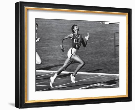 US Runner Wilma Rudolph at Olympics-Mark Kauffman-Framed Premium Photographic Print