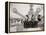 US Sailors Enjoying a Tub of Ice Cream after Their Ship the US Iowa Docks at Portsmouth, July 1955-null-Framed Premier Image Canvas