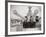 US Sailors Enjoying a Tub of Ice Cream after Their Ship the US Iowa Docks at Portsmouth, July 1955-null-Framed Photographic Print