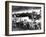 US Soldiers Unload Supplies from Coast Guard Manned Landing Craft Along Futatsune Beach-null-Framed Photographic Print