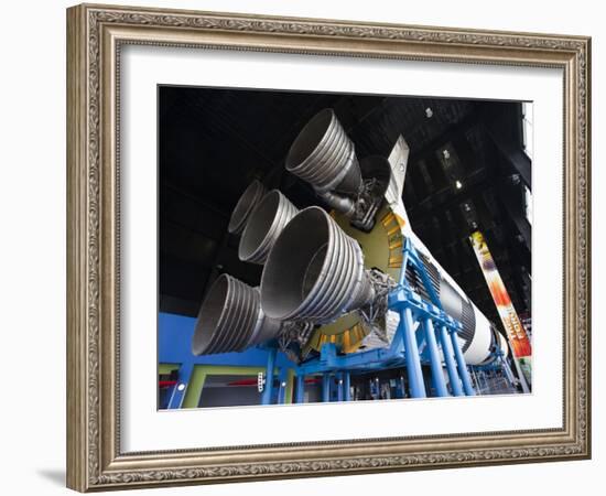 Us Space and Rocket Center, Saturn V Rocket, Huntsville, Alabama, USA-Walter Bibikow-Framed Photographic Print