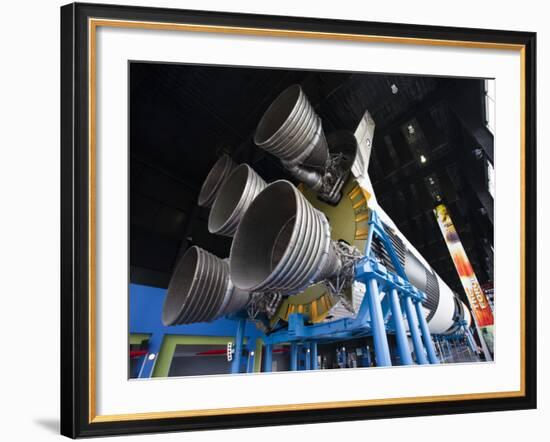 Us Space and Rocket Center, Saturn V Rocket, Huntsville, Alabama, USA-Walter Bibikow-Framed Photographic Print