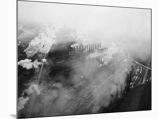 US Steel Aerial. Gary, Indiana. 1951-Margaret Bourke-White-Mounted Photographic Print