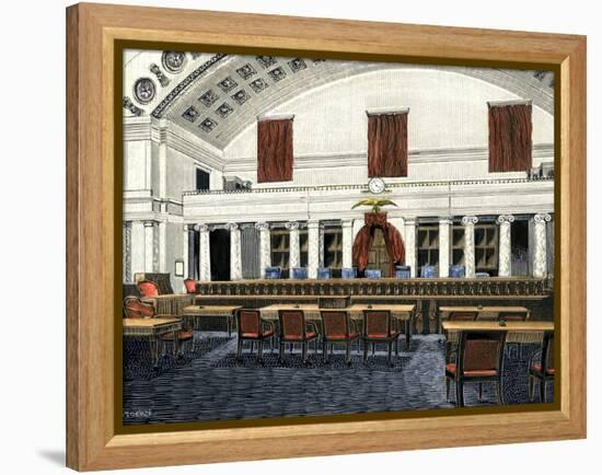 Us Supreme Court Hearing Room, 1890s-null-Framed Premier Image Canvas